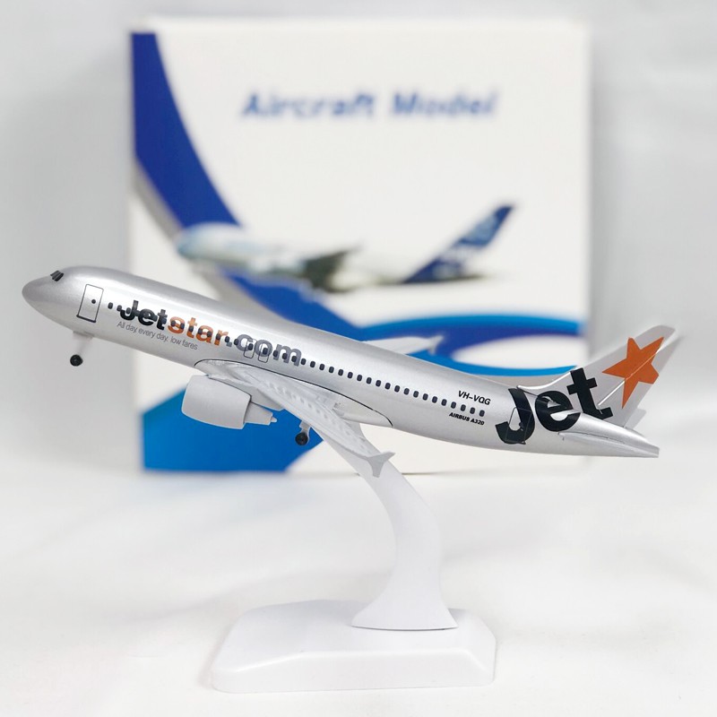 Jetstar Airways A320 Model Pesawat Jet Airbus 320 Diecast Alloy Metal 20CM