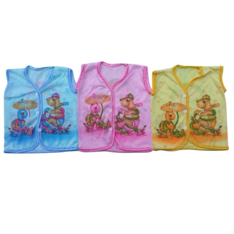 BAJU YUKENSI WARNA SABLON SA 1 LUSIN / Baju Yukensi SA Warna Sablon, Baju Bayi Yukensi PE Newborn Baby Unisex [300gr]