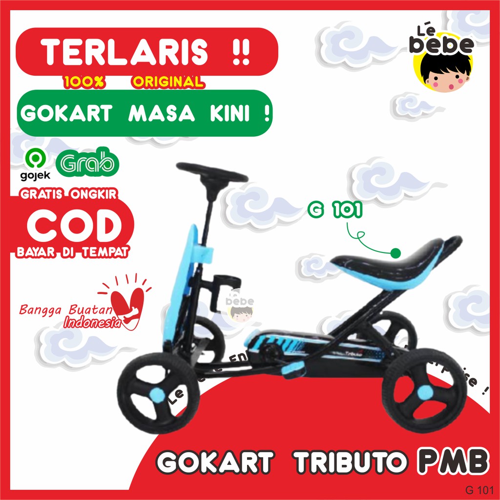 GOKART Aki LISTRIK Anak PMB TRIBUTO G 101 - G 102 AKI  Mainan Anak Tricycle SEPEDA  Murah ORIGIN SNI