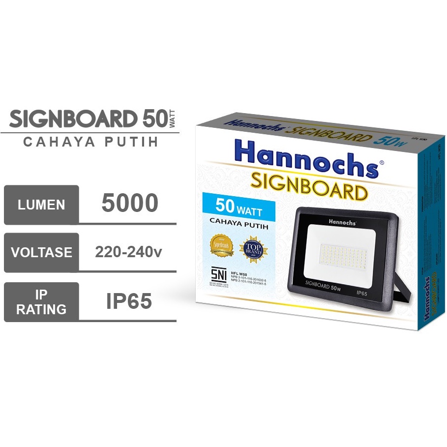 HANNOCHS SIGNBOARD LED Flood Light 50 Watt