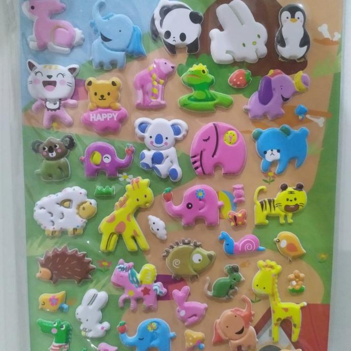 

(BISA COD) Stiker timbul empuk ANIMALS #a MURAH Kode 533