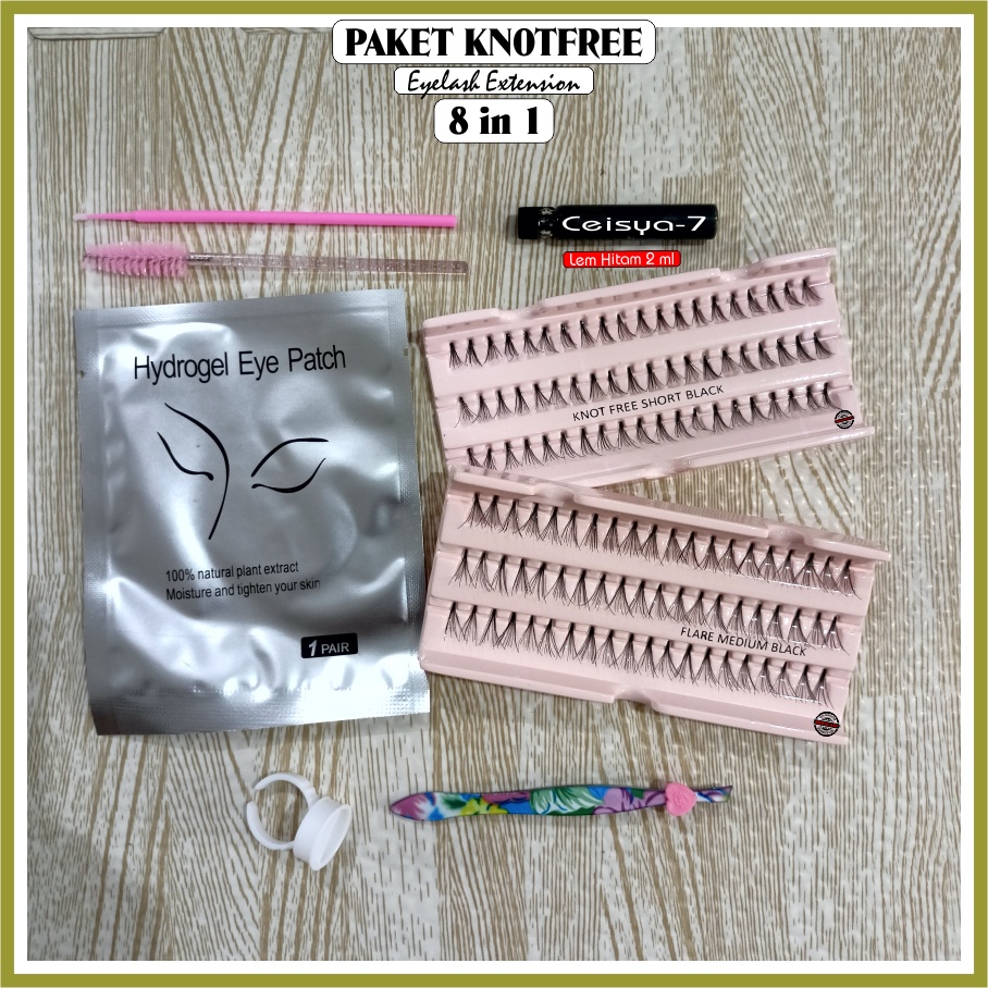 Paket Eyelash Extension KNOT FREE 8 in 1