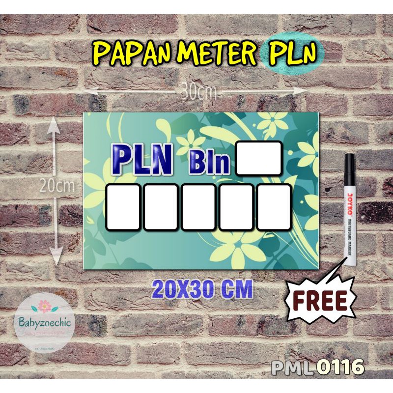 

Zoe Papan Meter Listrik PLN PAM motif Unik - Floral 16