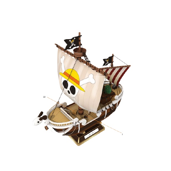 DIY Papercraft Kertas pola One Piece Going Merry Ship BC Paper 160gsm