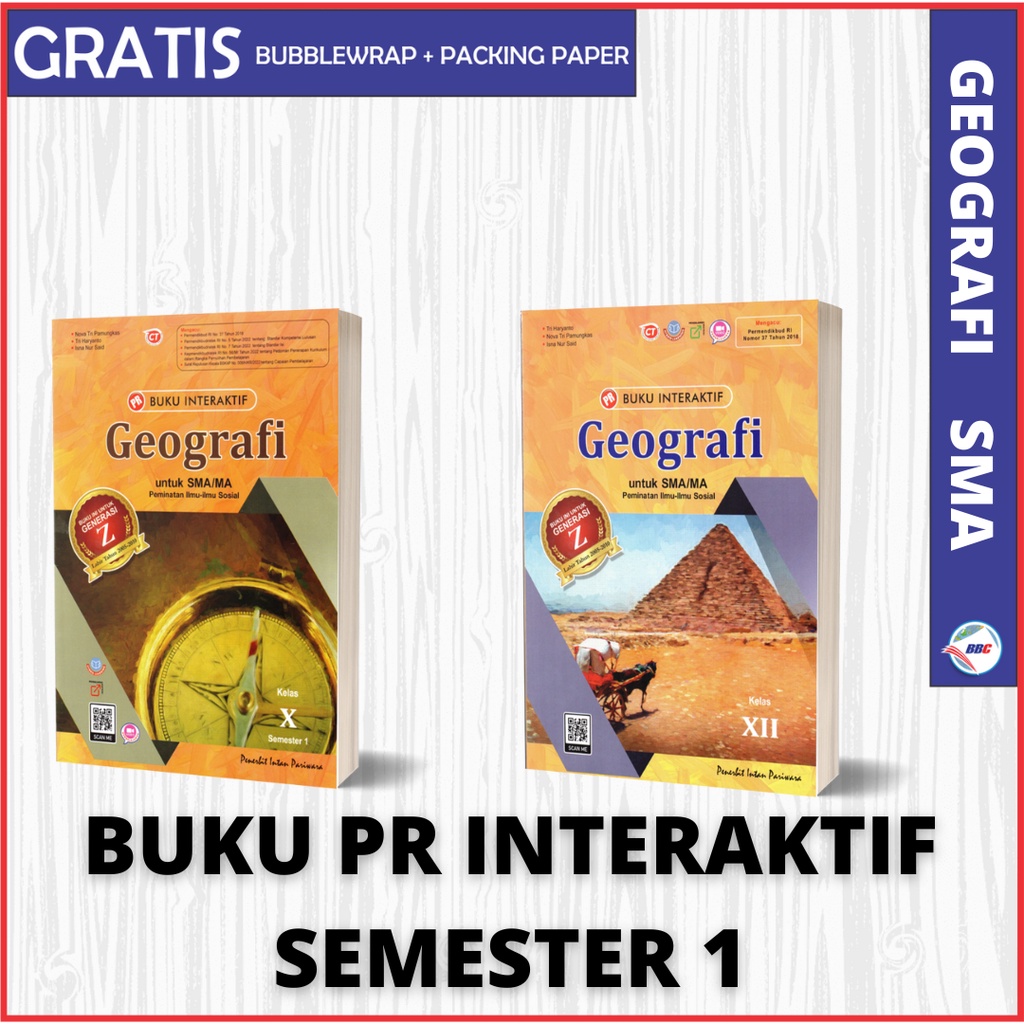 BUKU PR/LKS INTERAKTIF GEOGRAFI SMA KELAS 10,11,12 INTAN PARIWARA