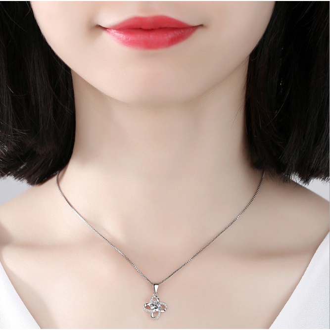 925 perak murni roti kalung berlian kalung untuk wanita perhiasan fashion sederhana gaya korea