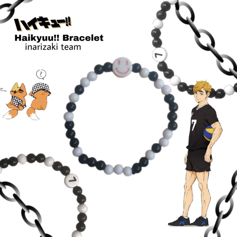 Haikyuu Beads Bracelet Inarizaki team