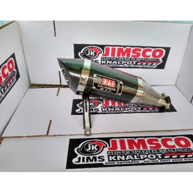 Knalpot Racing Yoshimura r11 Slencer only inlet 50 mm lengkap klem dan per.