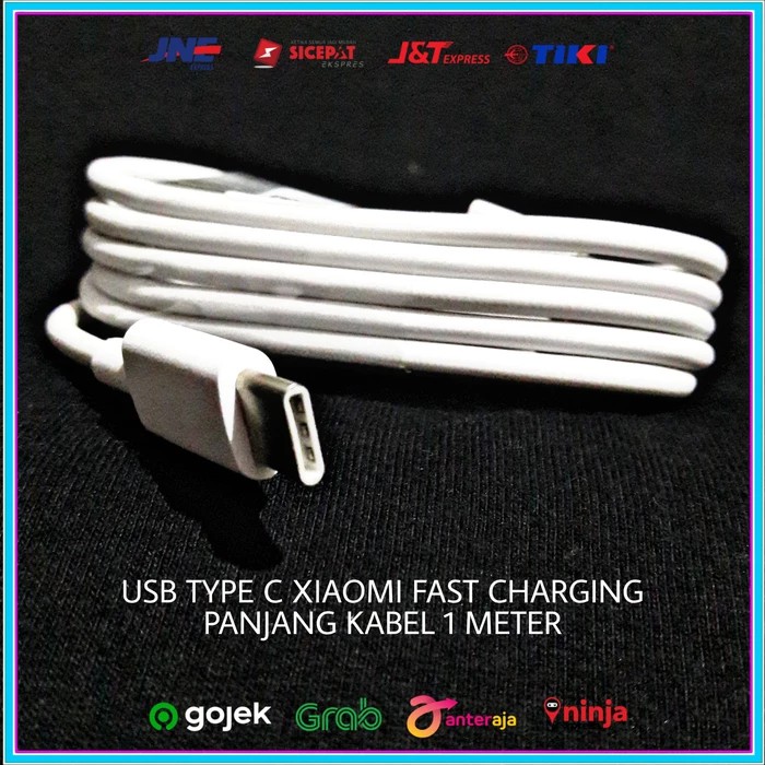 Kabel Data Xiaomi Mi Type C Fast Charging ORIGINAL 100% 9V 2A Putih