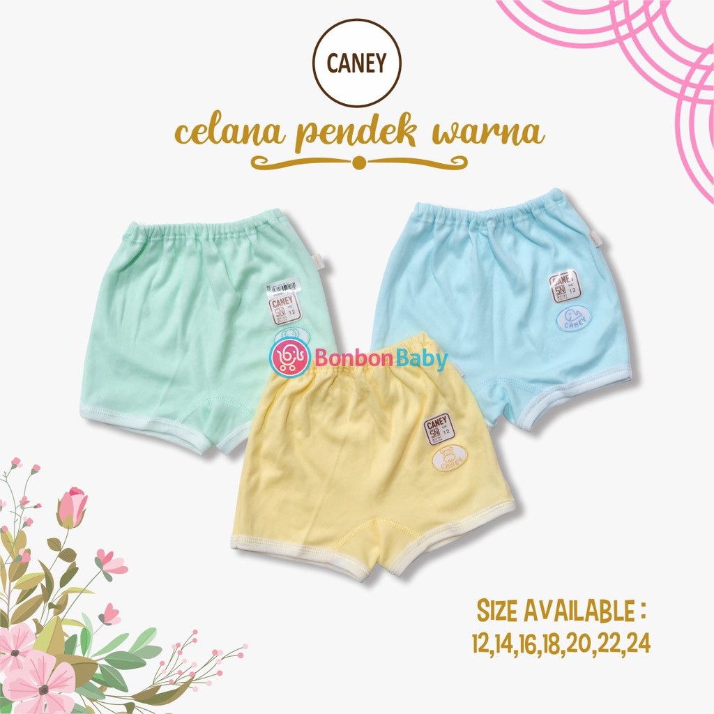 Caney Celana Pendek Warna 1set (isi 3pcs)