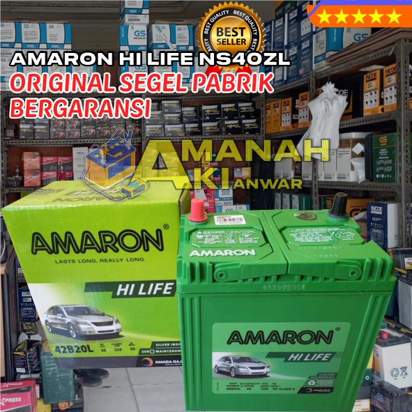 Jual AKI Kering AMARON HI-LIFE NS40ZL | Aki Mobil | Aki Amaron | TOYOTA