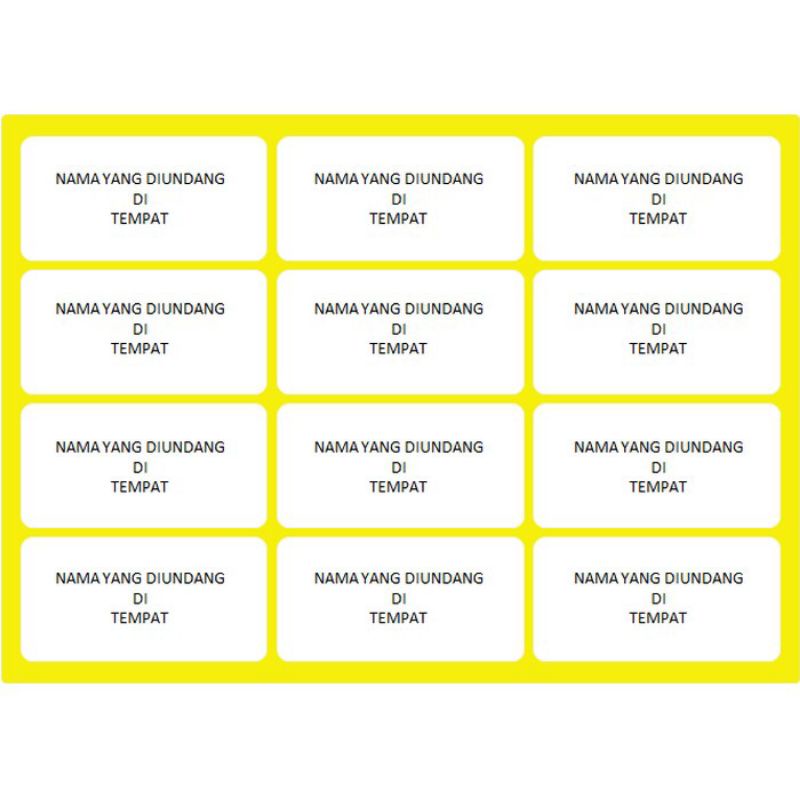 

Cetak label undangan custom label 103