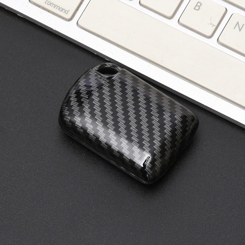Casing Kunci Remote Mobil Mitsubishi Asx / Xpander / Triton Tanpa Kunci Bahan Serat Karbon Dengan 2 Tombol