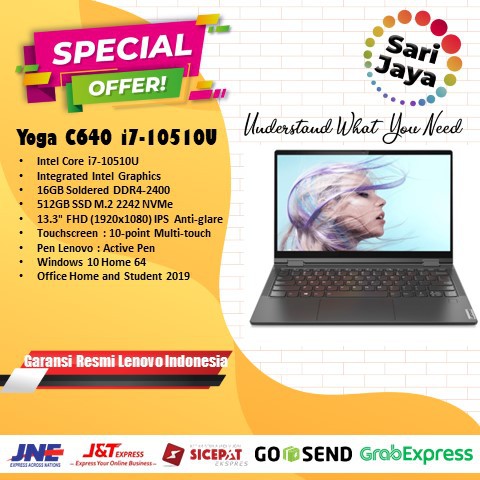 Lenovo Yoga C640- 33ID- i7-10510U- 512GB SSD-16GB -Win 10