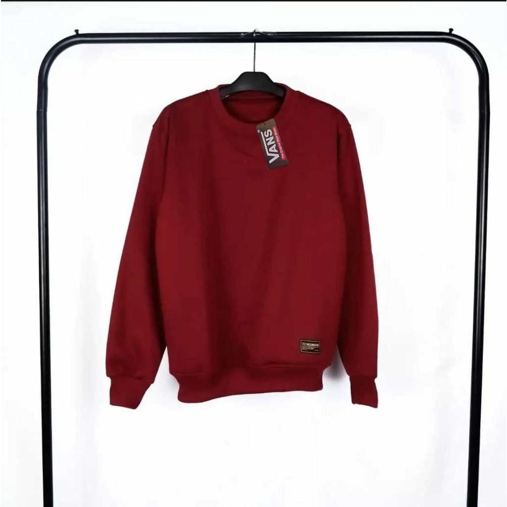 Fugucloth Crewneck Polos Vintage Sweater Krunek Abu Muda Crunek Oversize Jumbo Oblong Lengan Panjang