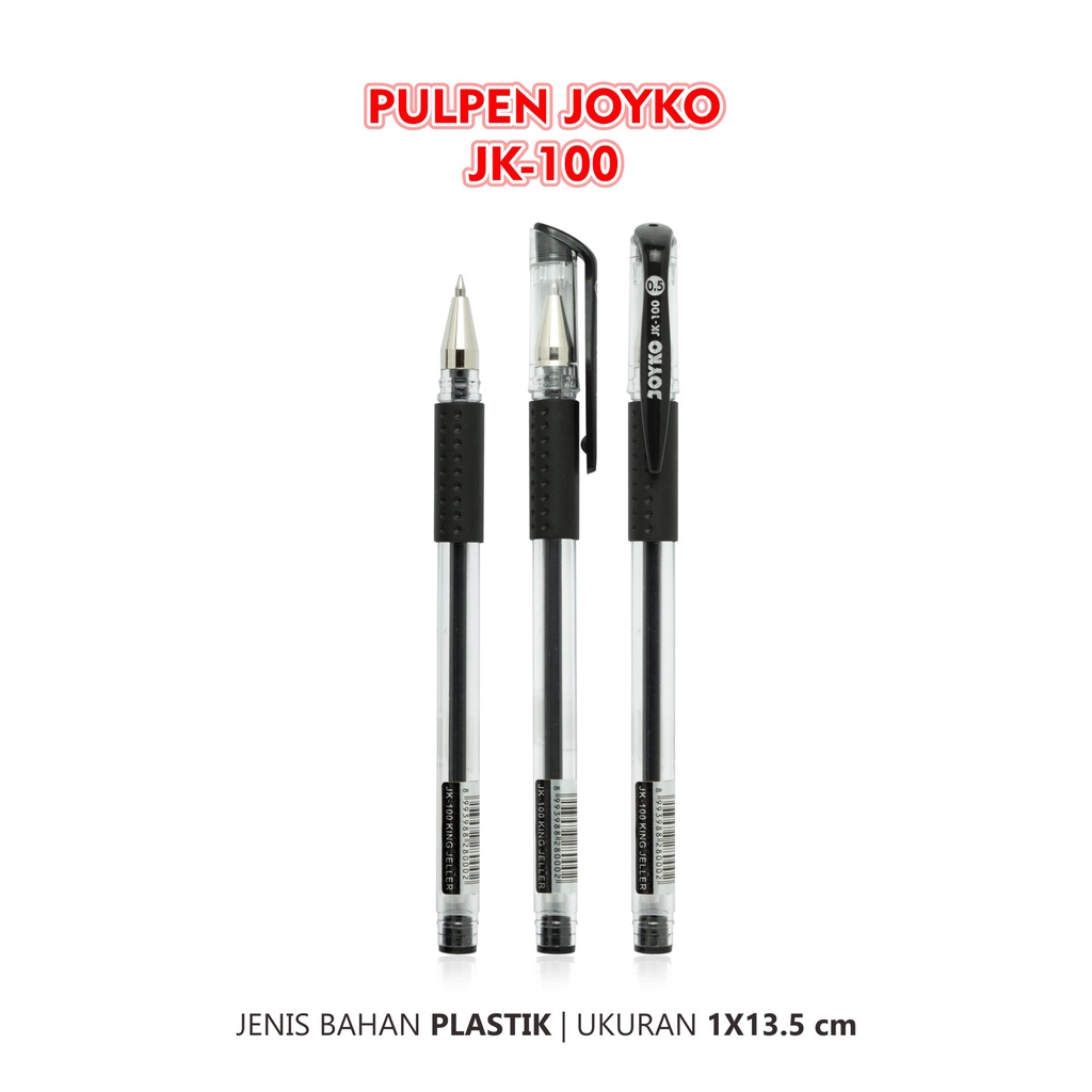 

Pulpen / Bolpoin / Pulpen Gel Joyko JK-100 Gel Pen Water Resistant