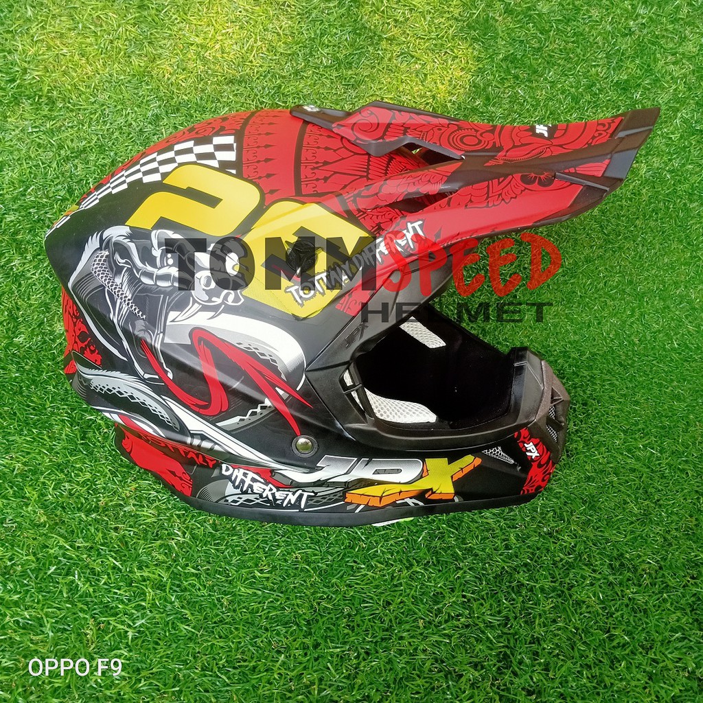 helm cross jpx x16 red original termurah