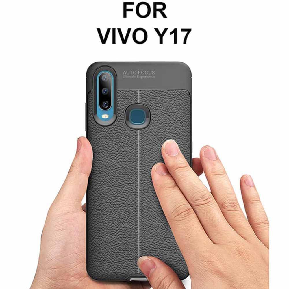 Autofocus Softcase Vivo Y12, Vivo Y15, Vivo Y17 silikon hitam model kulit jeruk