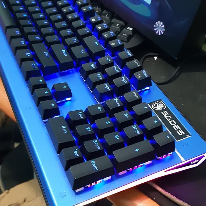 Sades Sickle RGB Mechanical Keyboard Gaming Red And Blue Switch