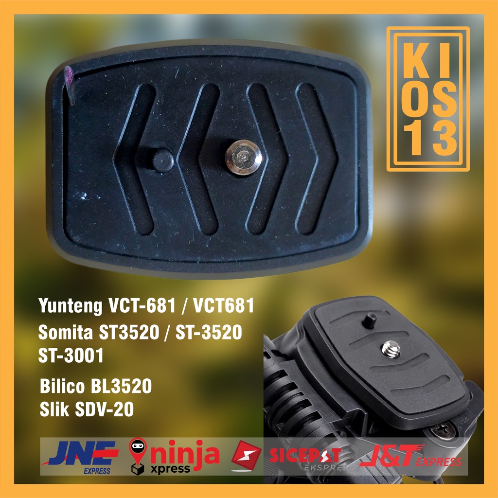 Quick Release Plate Plat  dudukan Tripod Monopod Yunteng VCT-681 VCT681 Takara TV193W TV1935 CV213CW