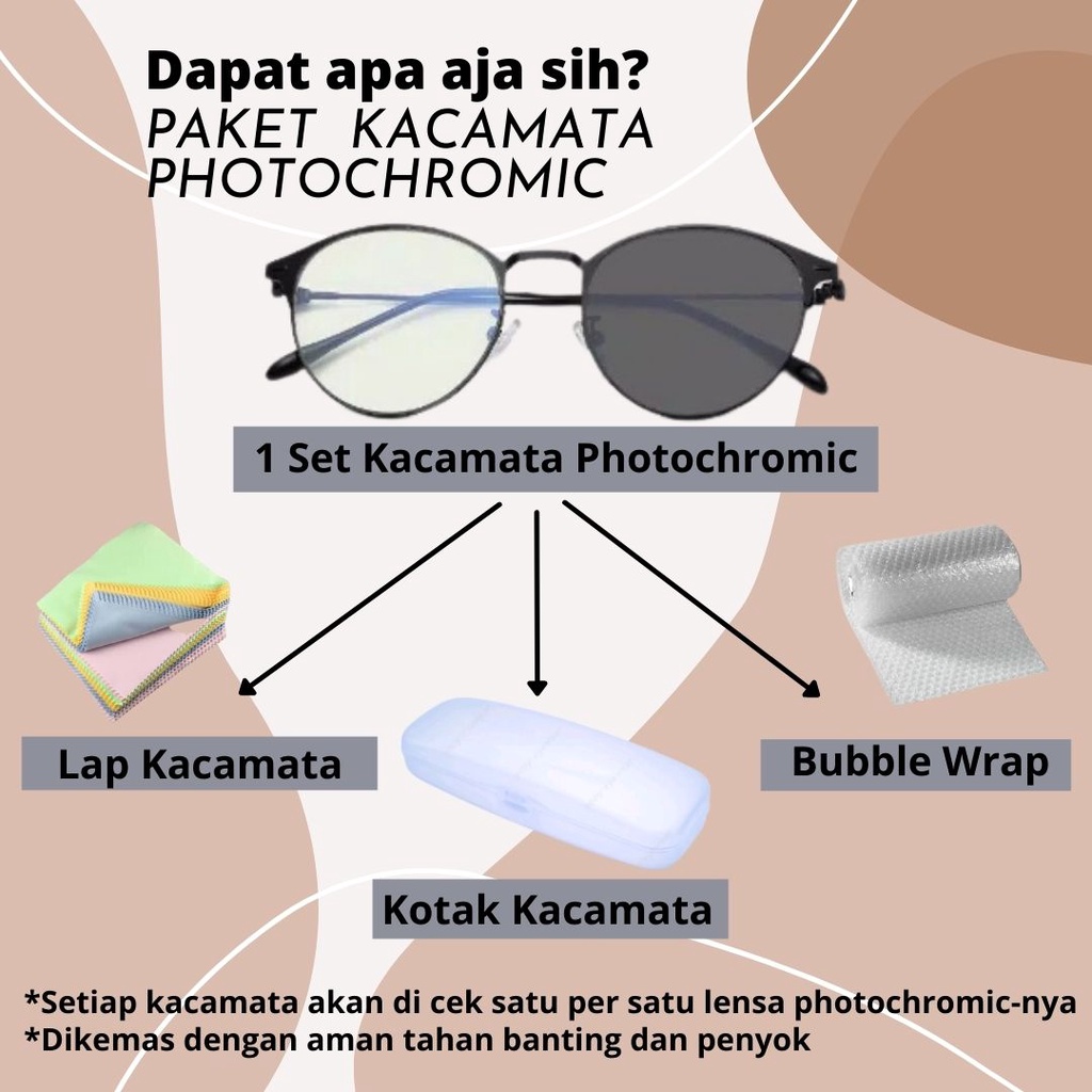 [FREE KOTAK+LAP] KACAMATA PHOTOCROMIC KOREA/KACAMATA ANTIRADIASI 2IN1 PHOTOCROMIK