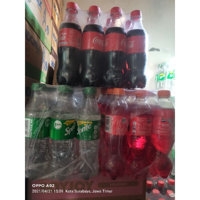 

sprite.fanta.cola 390 ml isi 12 botol