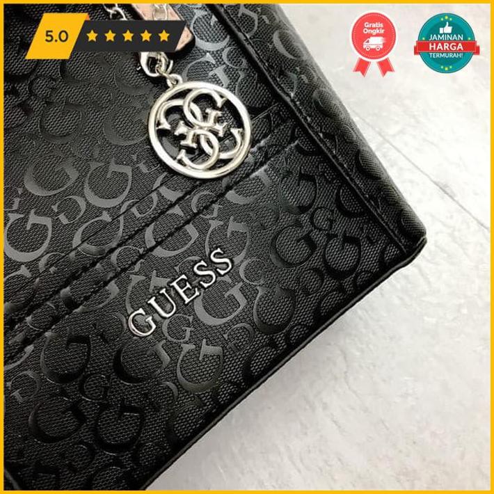 Tas Wanit Guess Delaney Black Mini Original Quality / Tas Guess Wanita - Dusbag Guess Promo