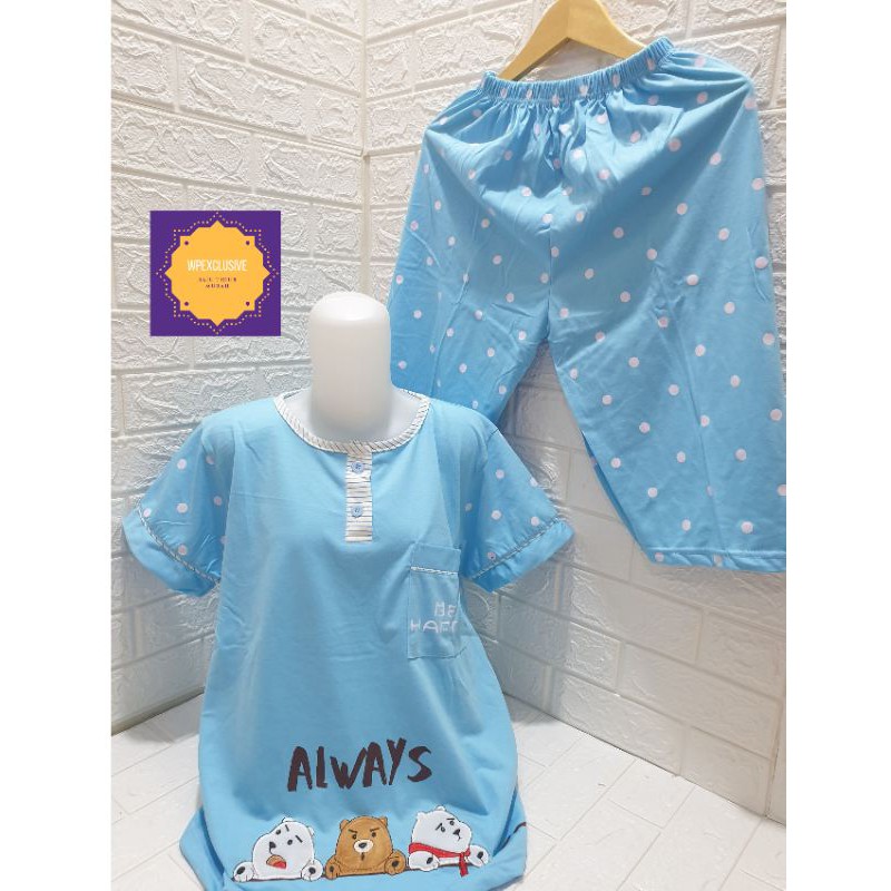 Baju tidur COD wanita tessa 3/4 import LD102 tipe1002-4