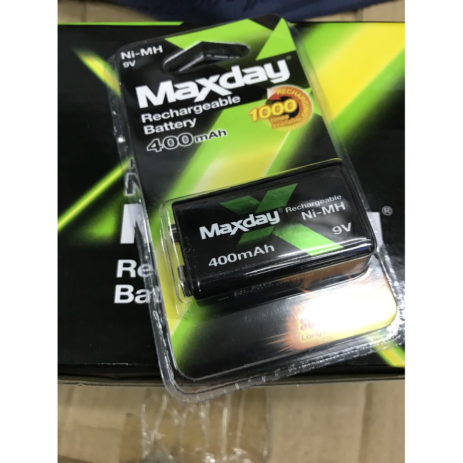 Baterai Cas 9V Maxday 400 Mah Baterai 9V Charger Maxday Baterai 9V cas