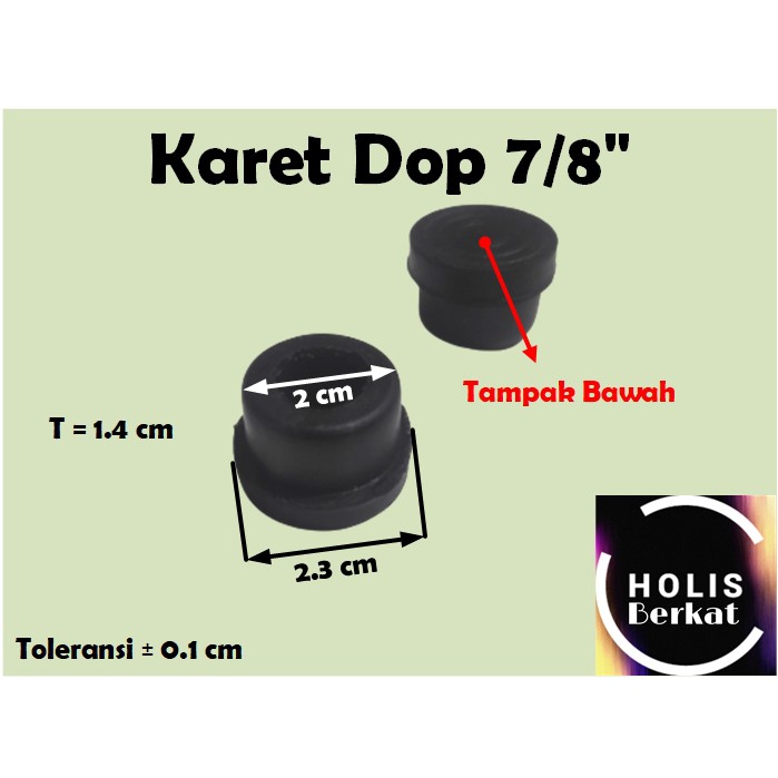 Karet Alas Kaki Lemari Rak Meja Kursi Dalam/Karet Pipa Dop 7/8 Inch