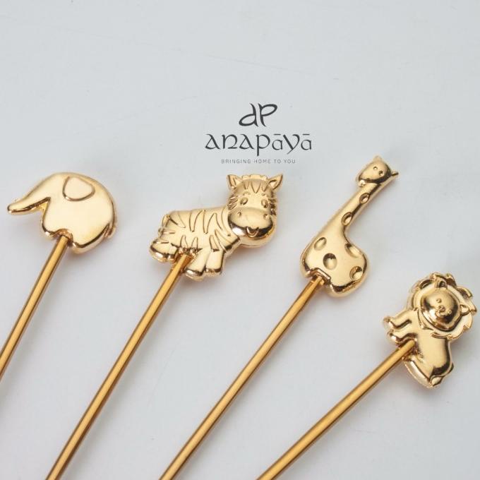 Set Swan Holder + Sendok Kue Sendok Teh Sendok Emas Sendok Cantik