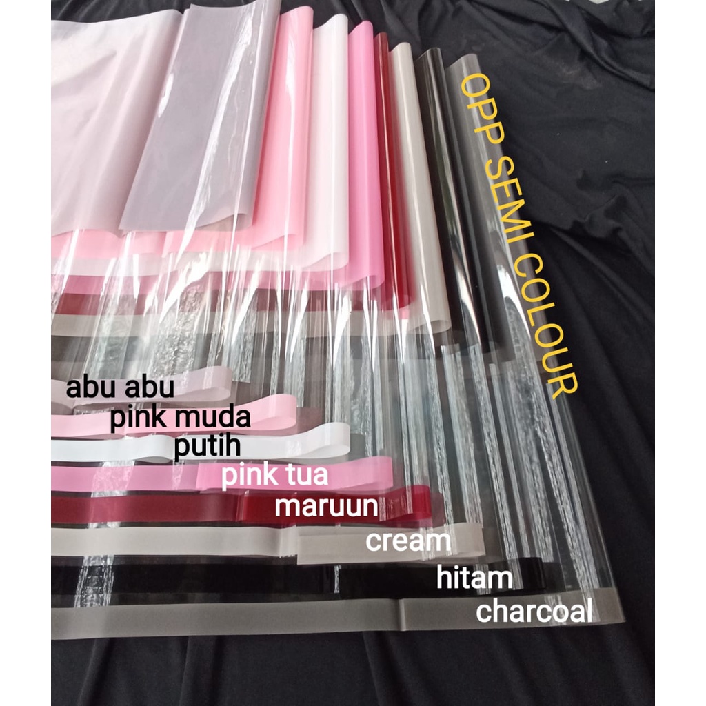 

kertas cellophane semi collour#opp semi collour#kertas bahan bouqet#wraping flower snack#