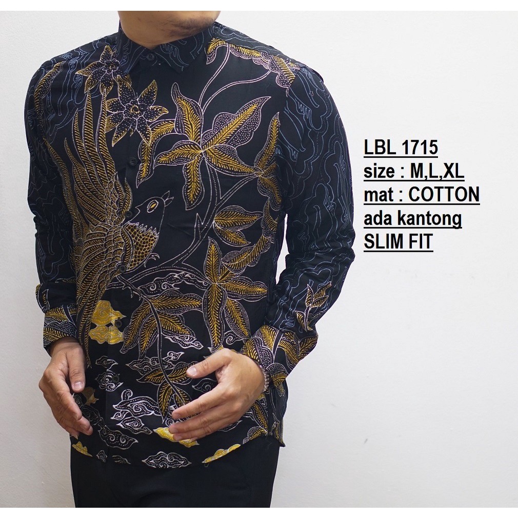 BAJU BATIK PRIA SLIM FIT HEM BATIK PRIA SLIM FIT LENGAN PANJANG LBL20A