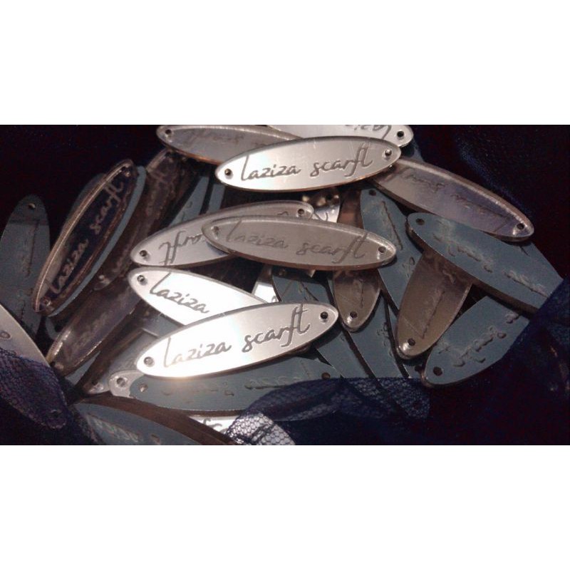 Label Hijab akrilik , rebranding hijab /baju / gamis /merk baju jilbab murah-Rose gold