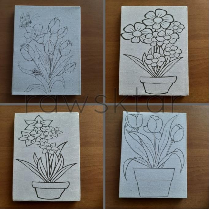 

TERBARUU!! Paket C Lukis Kanvas Gambar Painting for Kids Art COD
