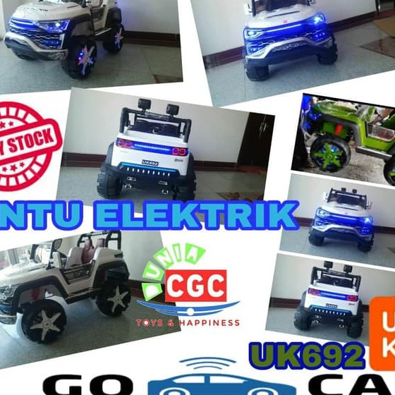 [GOCAR] Unikid UK692 Jeep WarWolf Pintu Elektrik Mainan Mobil Aki Anak
