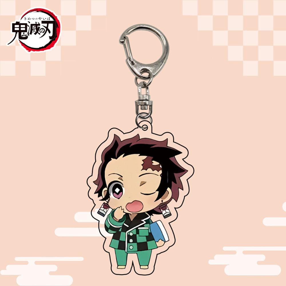 [Elegan] Hadiah Gantungan Kunci Demon Slayer Akrilik Kimetsu No Yaiba Miniatur Inosuke Scultures Key Ring