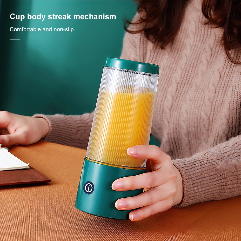 350ml Juicer 4 Blades Portable Macaron Fruit Juicer Mixer Mini Electric Blender