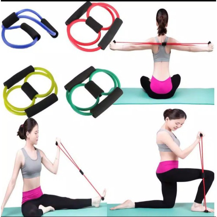 Tali Stretching rope yoga/Alat fitnes resistence untuk pria/wanita/Alat fitnes di rumah
