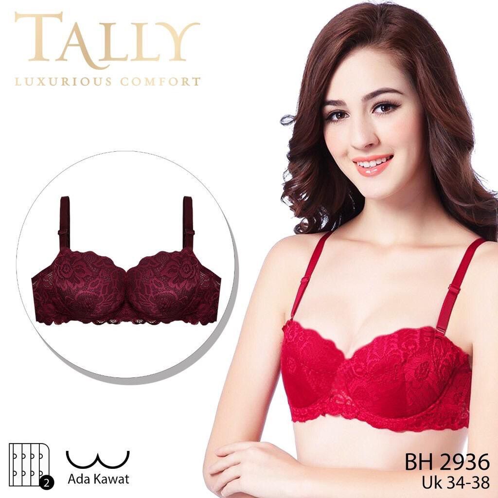 MURAH ! BH BRA TALLY 2936 Bra Brokat Busa Tipis Ada Kawat CUP B | BROKAT FULL | ADA RENDA SETENGAH CUP | BAHAN IMPORT SIZE 34 36 38 ARA98STORE