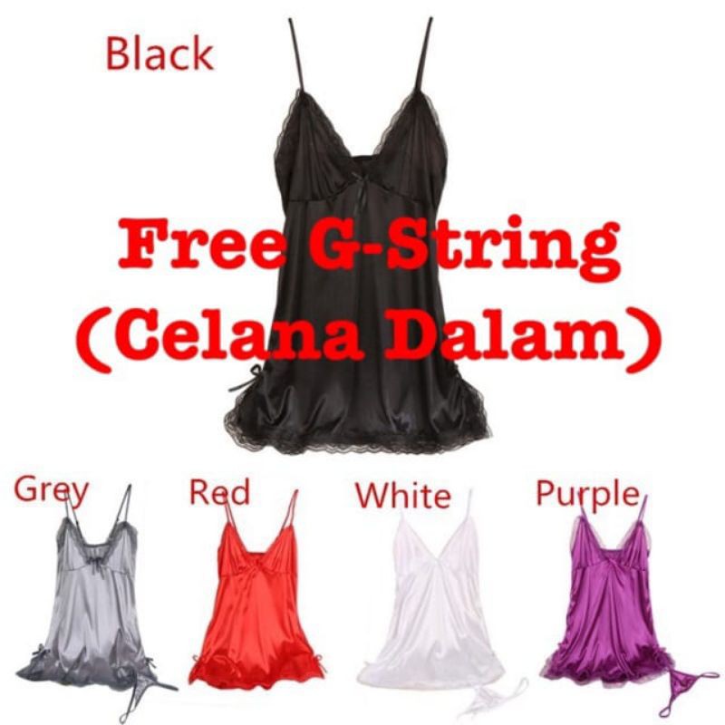 Lingerie Wanita Bahan Satin Lembut