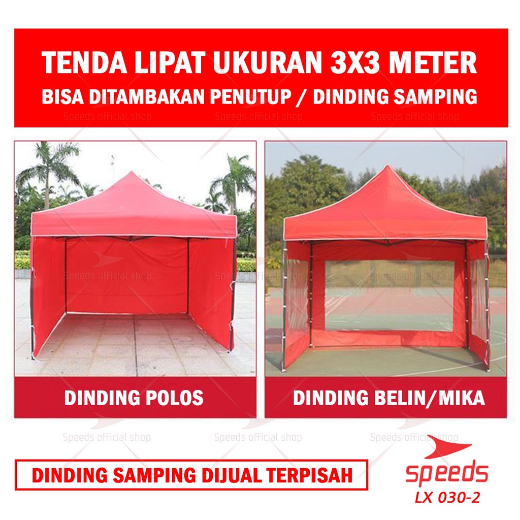 SPEEDS Tenda Lipat (3x3m 21kg) Tenda Bazar Pameran Tenda Jualan Otomatis 030-2A