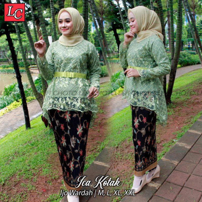 KEBAYA MODERN &lt; STELAN TUNIK ICA KOTAK//BAJU SERAGAMAN//FASHION WANITA//BY LEFI CHOTO