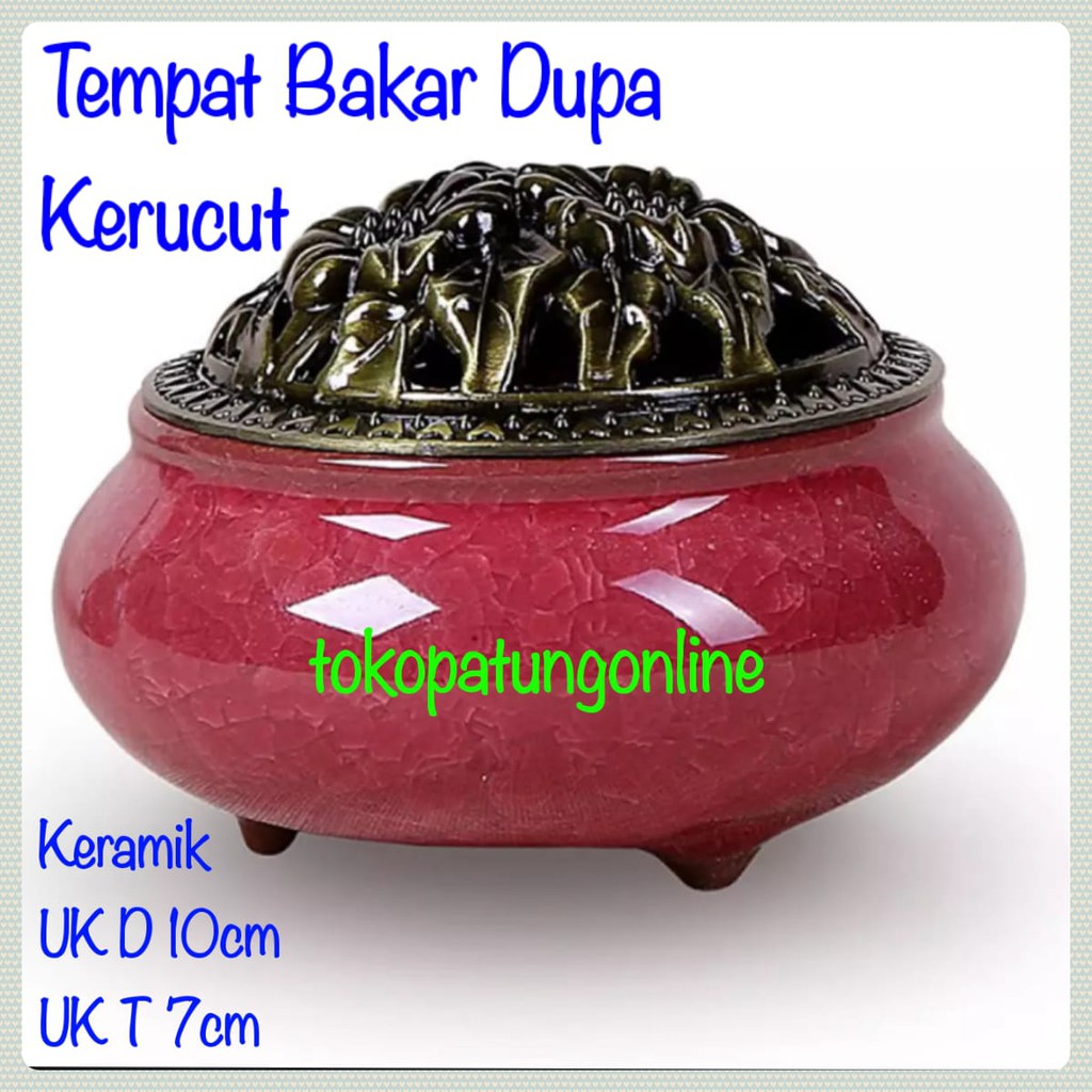 Tempat Bakar Dupa Kerucut Keramik Marmer