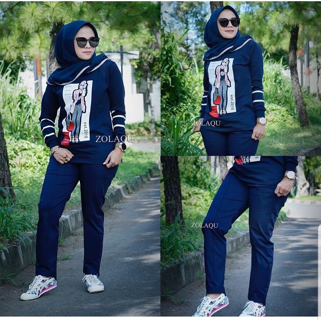 HOPYLOVY - Setelan Jogging Wanita Desfita