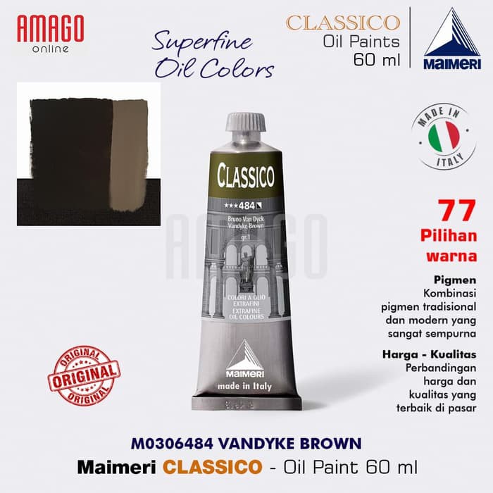 MAIMERI CLASSICO - OIL PAINT - VANDYKE BROWN - 60ML - M0306484