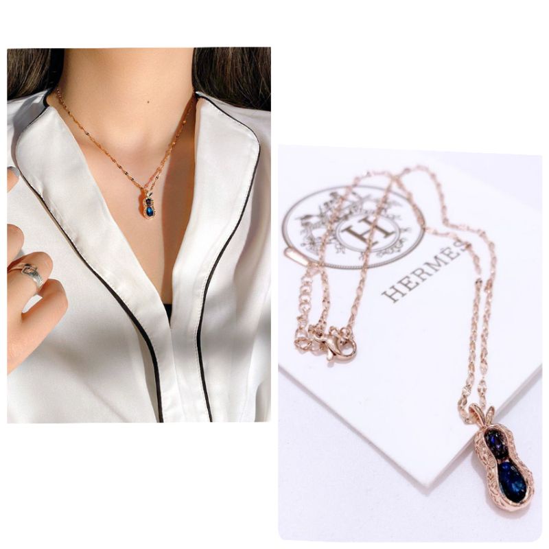 Kalung Titanium asli Rosegold Premium Quality Anti karat anti alergi Necklace Stainless Steel ori T012