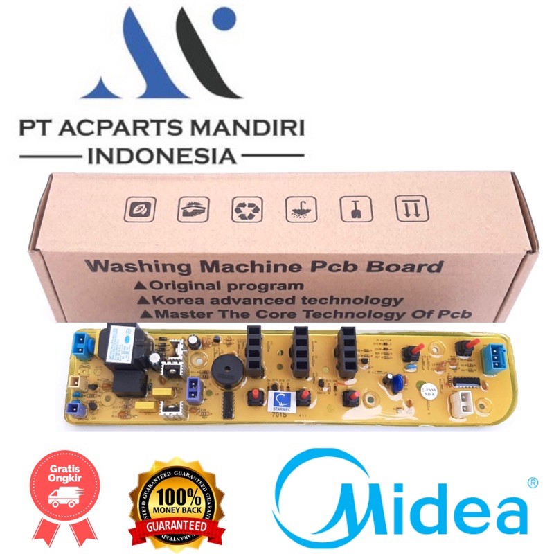 MIDEA MAS90-S501G / MAS70-1101TD modul pcb mesin cuci Top Loading