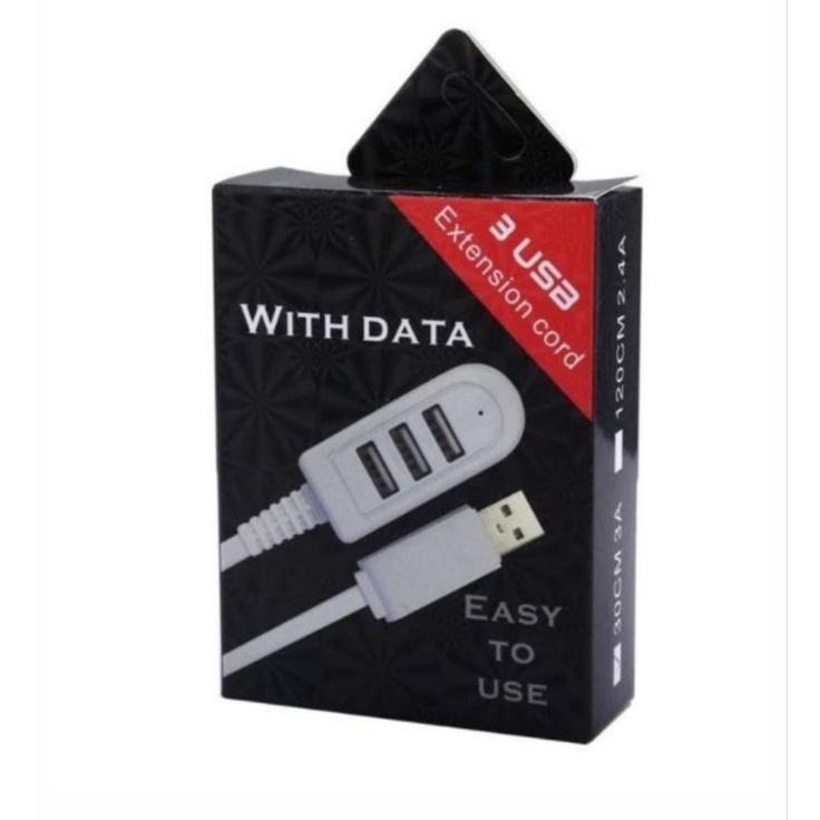 usb hub lubang 3port pc&amp; laptop mouse &amp; keyboard v 2,0 panjang kabel 120cm