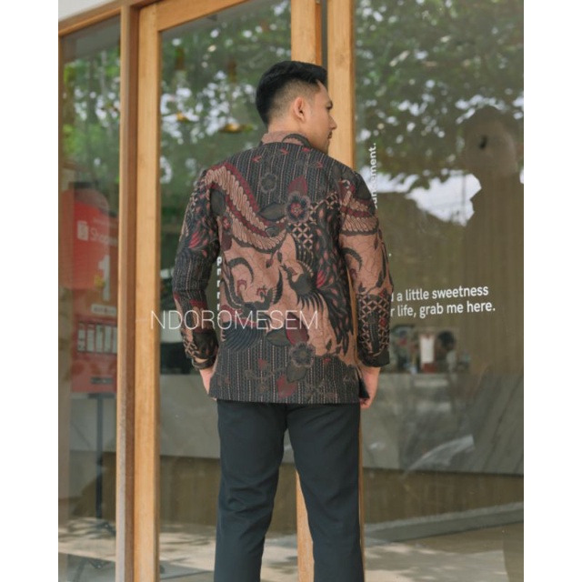 Batik joglo coklat katun halus full furing